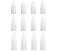 SCJJZ 12 pcs 3 tamaños frascos cuentagotas, botellas flexibles de líquido, recipientes con tapa, frascos vacíos, botes vacíos de plástico, portátiles y rellenables, (5 10 15 ml)