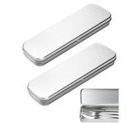 SCJJZ 2 Pcs Caja para Cubiertos, Vajilla Portátil de Viaje Cubiertos de Viaje Caja de Almacenamiento Cubeta de Cubiertos para Acampar Trabajo Escuela Camping Cubiertos Viaje, 205x65x23mm