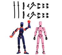 SCJJZ 2Pcs T13 Figura de Acción,Figuras de Acción Impreso en 3D, T13 Action Figure con Armas, T13 Figuras Acción con Múltiples Articulaciones, Lucky 13 Action Figure Robot, Decoraciones Escritorio