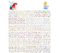 SCJJZ autoadherentes para uñas,30 Hojas Niñas Lindas Pegatinas Para Uñas,Autoadesiva Nail Art Stickers Decoración,Nail Stickers 3D, para DIY Uñas