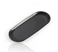 SCJJZ bandeja,vaciabolsillos recibidor,bandeja decorativa,bandeja para liar,bandeja negra,bandejas decorativas,Bandeja de almacenamiento de metal para decoración del hogar, adornos (22,5 * 9,4 CM)
