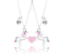 SCJJZ Collares para mujer,collar de niñas,Collar lindo del unicornio de los niños de los buenos amigos de BFF collar del amor del caballo