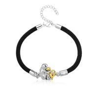 SCJJZ Pulsera de perro,Pulsera de abrazo de perro y niña, colgante con forma de animal, pulsera mujer, para niñas, hijas, madres y amigas,Regalo para amantes de los perros