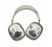 SCJLSDA Funda para AirPods Max, lindas garras de gato plateadas, divertidas huellas de animales creativos, funda protectora para auriculares, funda de TPU transparente suave a prueba de golpes para