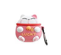 SCJLSDA Funda para Huawei Freeclip, diseño exquisito y divertido de gato de dibujos animados en 3D, funda protectora de silicona suave Kawaii para niños y niñas (rojo)