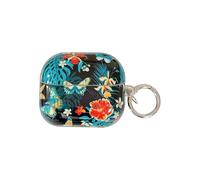 SCJLSDA Funda para Samsung Galaxy Buds 3 FE (2025) / Buds 3 Pro (2024) / Buds 3 (2024) linda, divertido patrón de flores y mariposas, funda de protección para auriculares Kawaii para niñas (C)