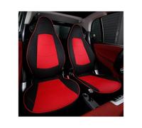 SCKCPNHNPP Coche Cojín Asiento para Smart 451 para Fortwo 2009-2014 Sin Reposabrazos Fundas Asiento Coche Cuero PU Almohadilla Protectora Interior Volante La Derecha(Black Red)