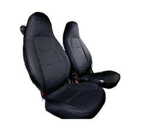 SCKCPNHNPP Coche Cojín Asiento para Smart 451 para Fortwo 2009-2014 Sin Reposabrazos Fundas Asiento Coche Cuero PU Almohadilla Protectora Interior Volante La Derecha(Black)