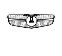 SCKCPNHNPP Delanteras Tipo Riñón para Clase C W204 2008-2014 C180 C200 C350 S204 Rejilla De Parachoques Delantera Estilo AMG Negra Brillante GTR(Diamonds-Black)