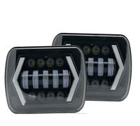 SCKCPNHNPP Faro Principal Delantero para Accesorios De Coche Cherokee XJ 7x6 5X7 Pulgadas Proyector Impermeable LED Faro DRL Hi/Lo Beam Faros Delanteros(2pcs)