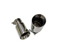 SCKCPNHNPP Punta Escape 2 Pieza Tubo Escape Acero Inoxidable 304 para Coche con Orificio Salida Bocina Y Gran Diámetro. Silenciador(77mm-114mm)