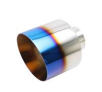 SCKCPNHNPP Punta Escape Tubo Escape Universal 2,5 Pulgadas Entrada De 5 Pulgadas 2 Uds 10mm Punta De Silenciador Acero Inoxidable Boca Inclinada Doble Salida Escape(Blue)