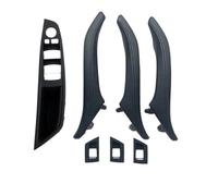SCKCPNHNPP Recambio Maneta Interior Puerta para 5 Series para F10 para F11 para F18 2010-2017 Volante A La Izquierda LHD Juego De Manija De Puerta Interior De Cuero para Automóvil(LHD Black)