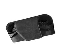 SCKCPNHNPP Soporte Gafas Antirayones Caja De Almacenamiento Universal De Cuero para Gafas De Sol Parasol para Coche, Soporte para Gafas Sol Organizador con Clip Porta Gafas Coche(Suede Black)