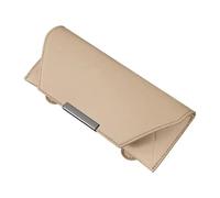 SCKCPNHNPP Soporte Gafas Antirayones Caja Portátil Multifuncional De Cuero Antiarañazos para Gafas Coche Soporte para Gafas Sol Protección Porta Gafas Coche(Off white-1pcs)