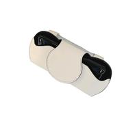 SCKCPNHNPP Soporte Gafas Antirayones Soporte De Gafas De Sol Portátil De Cuero Universal En La Caja De Gafas De Coche con Clip para Visera Porta Gafas Coche(Beige)