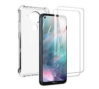 SCL Funda Nokia 5.4 Protector de Pantalla & Nokia 5.4 Cáscara Protectora TPU Anti-Rasguño, Anti-Huella Digital (Transparente)