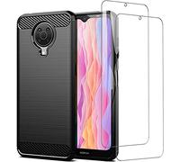 SCL Funda para Nokia G10/G20 con protector de pantalla para Nokia G10/G20 y protector de pantalla de vidrio templado Nokia G10/G20 [2 unidades] + funda, funda protectora de TPU antiarañazos