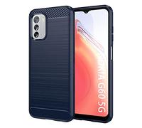 SCL Funda para Nokia G60 5G Funda Nokia G60 5G [azul], funda protectora de gel de efecto fibra de carbono [antiarañazos] [anticolisión] Funda compatible con Nokia G60 5G