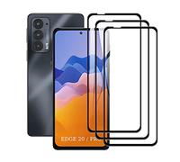 SCL Protector de pantalla compatible con Moto Edge 20/20 Pro Protector de pantalla Motorola Edge 20/20 Pro Película de vidrio templado [Paquete de 3], [Cobertura completa, fácil instalación, sin