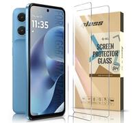 SCL Protector de pantalla para Moto G56, G17 y G17 Power, paquete de 3 unidades de vidrio templado Crystal Clear Series para Motorola G56, compatible con fundas, 9H