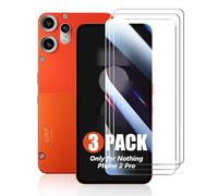 SCL Protector de pantalla para Nothing CMF Phone 2 Pro, paquete de 3 unidades de vidrio templado Crystal Clear Series para CMF Phone 2 Pro, compatible con fundas, 9H