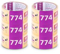 Scley 3 rollos cinta doble cara, Cintas adhesivas para alfombras anchos 50mm, eslora 5m, cinta de doble cara serie *774*, adhesivos para colgar cuadros, berner adhesivo, A0313-740550 (Paquete de 2)
