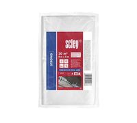 Scley plastico cubretodo, 4 Piezas plastico protector muebles, plasticos para cubrir Anchura 4m, Eslora 5m, 20m2, tiene un grosor de 4 micras, plastico para obras LDPE, A04410-400405