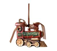 Sclmgo Adorno colgante para árbol de Navidad, decoración colgante de espejo de coche, adorable, recuerdos de fiesta, estadística, locomotora