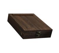 Sclmgo Caja de escritura hecha de maletín para bocetos, decorativa, hecha a mano, con correa, herramienta para pinceles de pintura, estuche de almacenamiento para el escritorio,