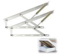 SCMYZLYD Mecanismo de elevación de Cama hidráulica, Mecanismo hidráulico de bisagra for elevación Cama Plegable for Caja Almacenamiento, Soporte for sofá Elevador(White,120cm)