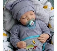 Scnbom 19pulgadas 48cm Bebes Reborn muñecas niñas Realista Baby Verdadero Toddler Recien Nacidos niño Originales Dormir Cierra los Ojos