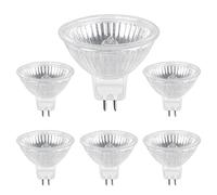 SCNNC Bombilla Halogena GU5.3 12V 20W, MR16 Halógena Reflectora Regulable, 205LM Blanco Cálido 2700 K, Bombilla Halogenos GU5.3 para Iluminación de Riel, Iluminación Empotrada, paquete de 6