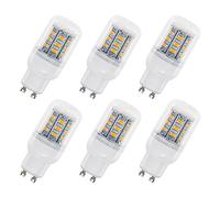 SCNNC Bombilla LED GU10 4W AC 230V, 400LM Blanco Cálido 3000K, No Regulable, Equivalente 40W Halógena, 24 SMD 5730 LED GU10 Tubo Bombilla para Plafón, Aplique, Paquete de 6