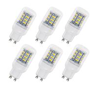 SCNNC Bombilla LED GU10 4W AC 230V, 400LM Blanco Frío 6000K, No Regulable, Equivalente 40W Halógena, 24 SMD 5730 LED GU10 Tubo Bombilla para Plafón, Aplique, Paquete de 6