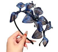 Scnvsi Diadema de flores para boda, diademas de alambre de Metal, tocado único, accesorios para el cabello para novia y graduación para mujer