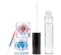 Scnvsi Juego de Labios con Brillo de Dos Colores, Maquillaje con Brillo, lápiz Labial, Brillo de Labios, lápiz Labial con Brillo, Maquillaje en Polvo para Labios, Arte de uñas