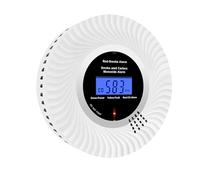 Scondaor Detector de Humo y monóxido de Carbono Scondaor con Pantalla LCD y batería de 10 años, alarmas de Humo para el hogar, Detector de Humo y CO con botón de Prueba/Silencio, 1 Pieza