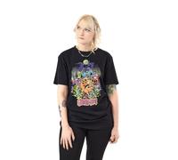 Scooby-Doo! Camiseta de Manga Corta Negra Unisex | Camiseta gráfica de Halloween | Top con Estampado de Perro Mystery Machine | Ropa de Dibujos Animados Retro