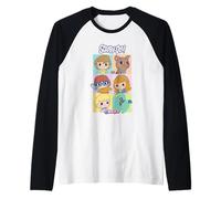 Scooby-Doo Gokko Mystery Gang Squares Camiseta Manga Raglan