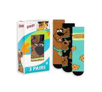 Scooby-Doo! Juego de 3 calcetines unisex multicolores Mystery Machine | Personaje de dibujos animados para uso diario | Mercancía de Warner Bros