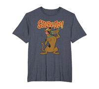 Scooby Doo Let's Eat Sandwich Camiseta, Hombre Tallas Grandes, Azul Jaspeado, 3X Alto