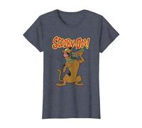 Scooby Doo Let's Eat Sandwich Camiseta, Mujer, Azul Jaspeado, 3XL
