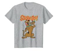 Scooby Doo Let's Eat Sandwich Camiseta, Niños, Gris Jaspeado, 3 años