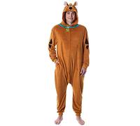 Scooby-Doo Mens' Hooded Costume Sleep Pajama Union Suit Outfit (XX-Large/XXX-Large) Brown