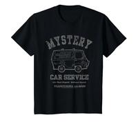 Scooby Doo Mystery Car Service Camiseta, Niños, Negro, 8 años