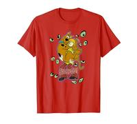 Scooby-Doo Shaggy Being Watched Camiseta, Hombre, Rojo, 3XL