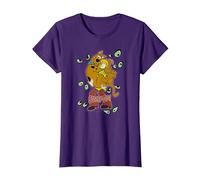 Scooby-Doo Shaggy Being Watched Camiseta, Mujer, Morado, XS