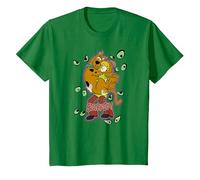 Scooby-Doo Shaggy Being Watched Camiseta, Niños, Verde Kelly, 12 años