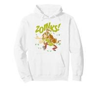 Scooby-Doo Shaggy Zoinks Sudadera con Capucha, Unisex para Adultos, Blanco, S